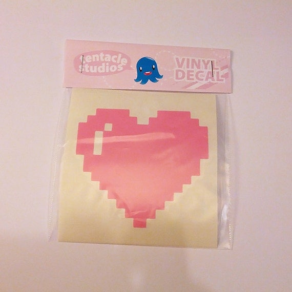 Pixel Heart Pink Vinyl Decal