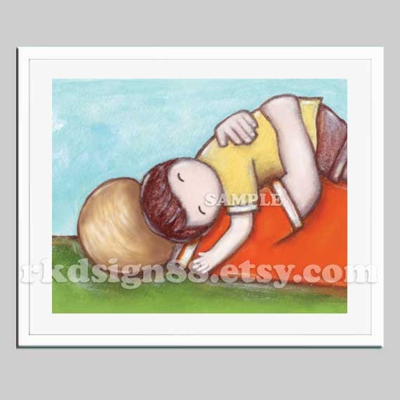 Baby boy nursery art prints nursery print kids wall art boys room decor father and son hug, blonde brown - My Strength 8 x 10 print