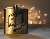 Hand Drawn Kitchen Themed Flask