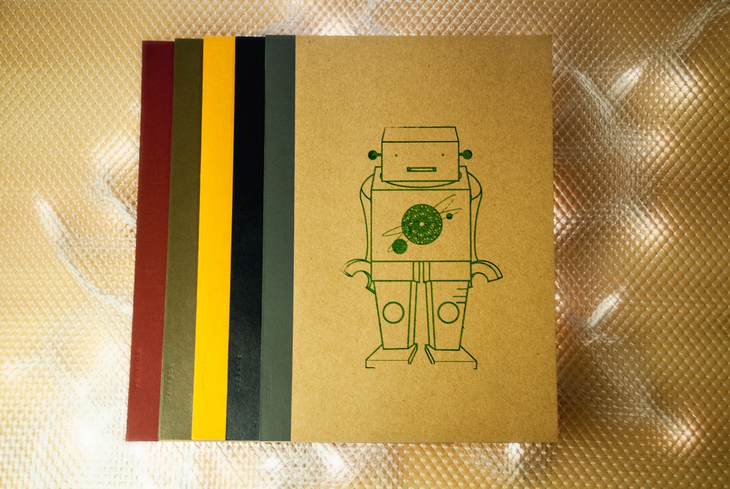 Gocco Printed Spirograph Robot Notebook
