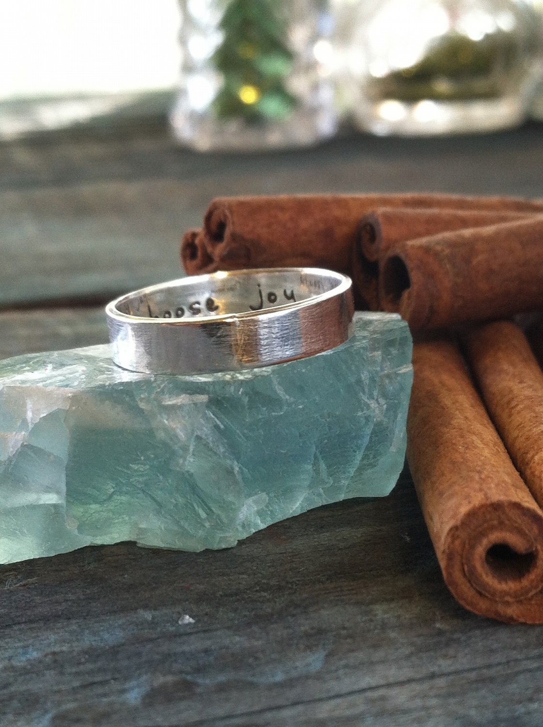 Secret message ring sterling silver stackable personalized stacking ring