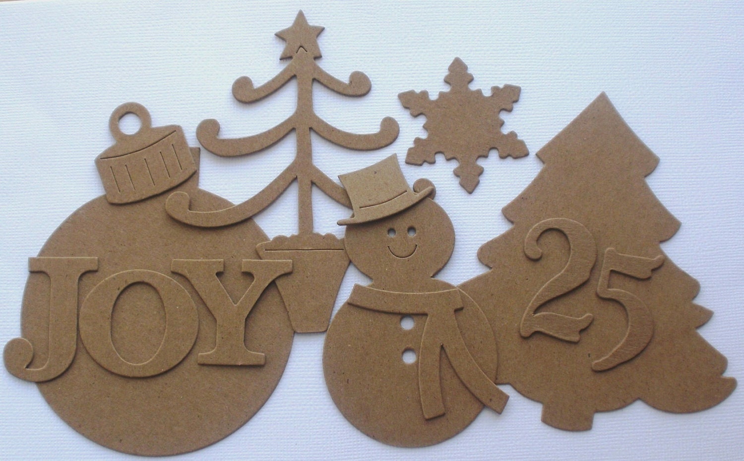 40 Pc. CHRiSTMAS WONDERS - Holiday Kit -  CHiPBOARD Bare Die Cuts  - GlitterDust Design Special
