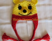 Pooh Bear Crochet Baby Hat - Child's Hat