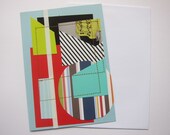 Stitch Collage Greeting Card - Floral detail