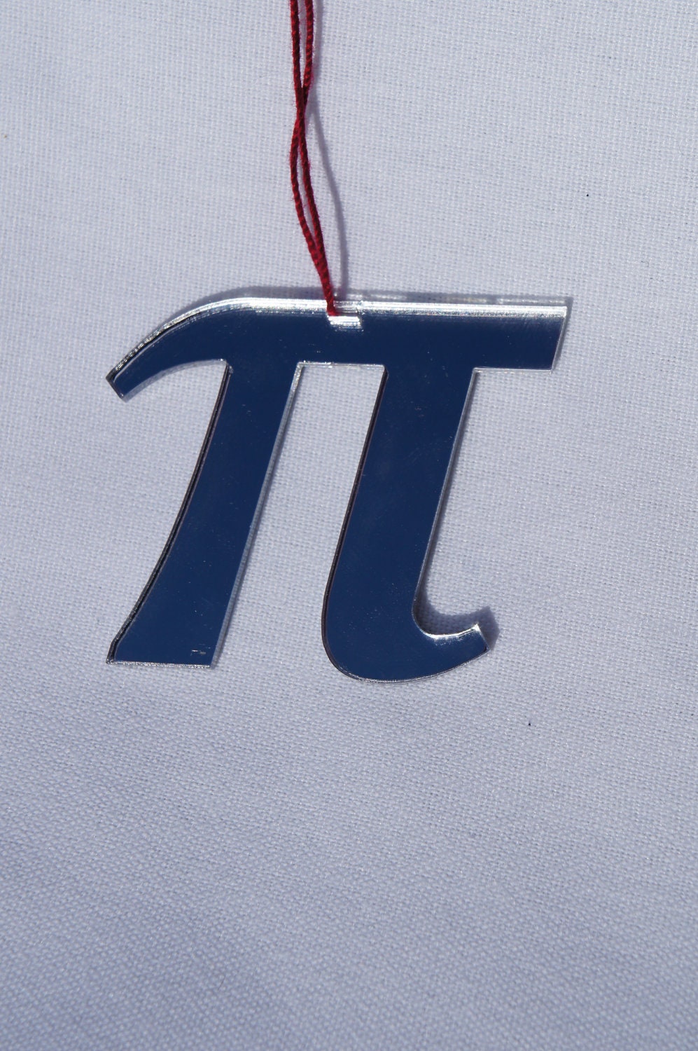 Mirrored Acrylic Ornament- Pi symbol