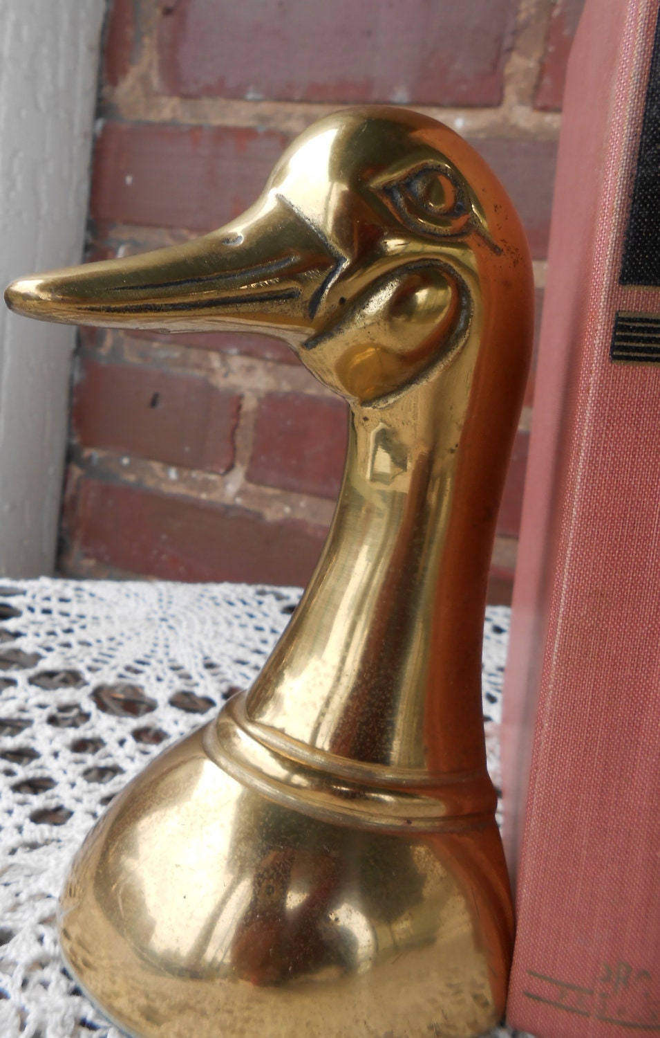 Brass Duck Bookends Set / Vintage Brass Duck Bookends / Mallard Bookends / Bookends / Put a Bird on it Bookends