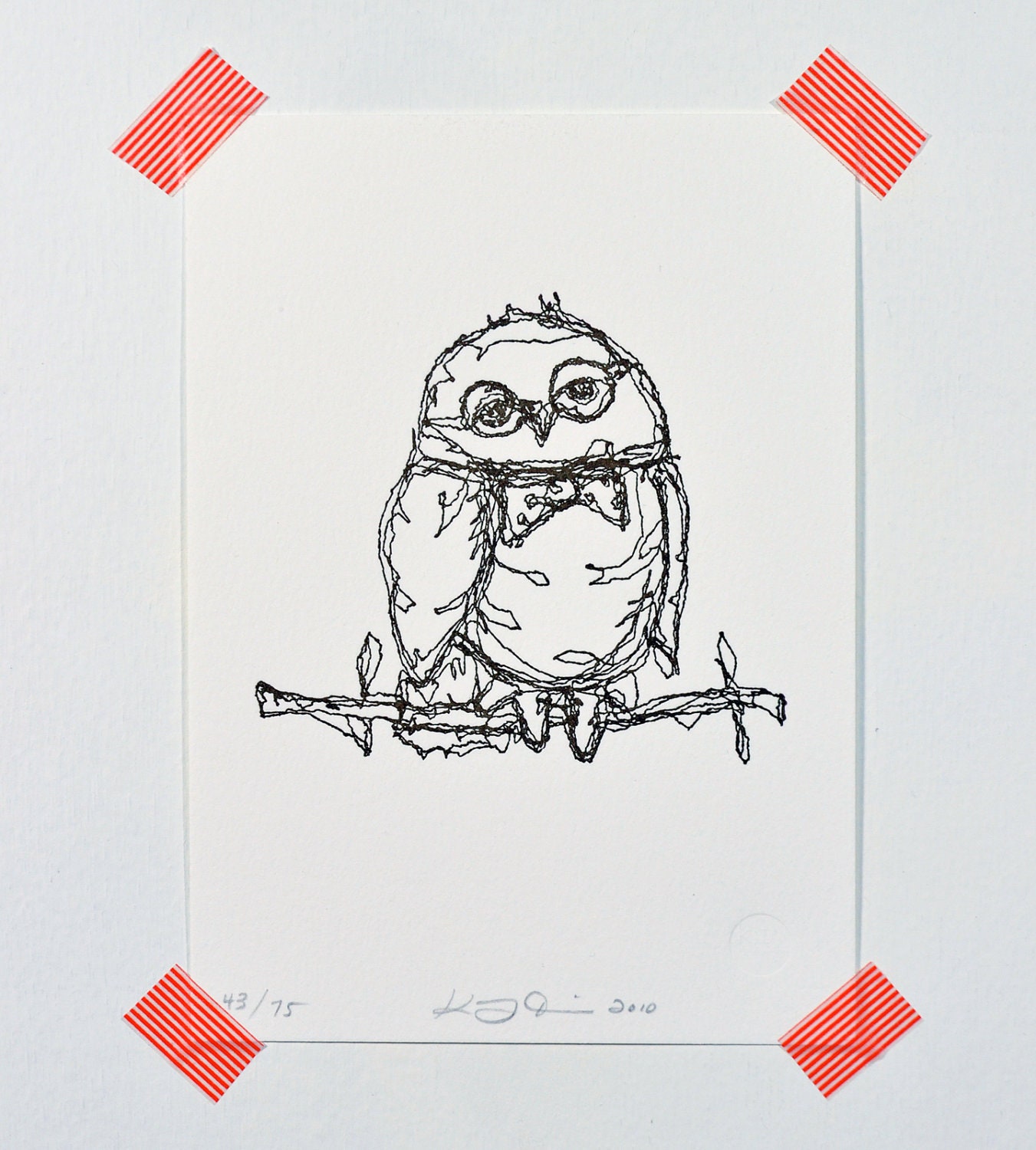 Owl Groom - Letterpress Print