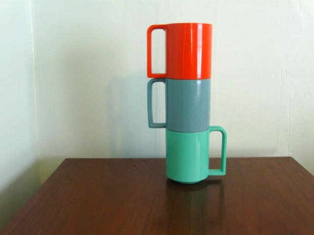 Vintage Stacking Plastic Mugs