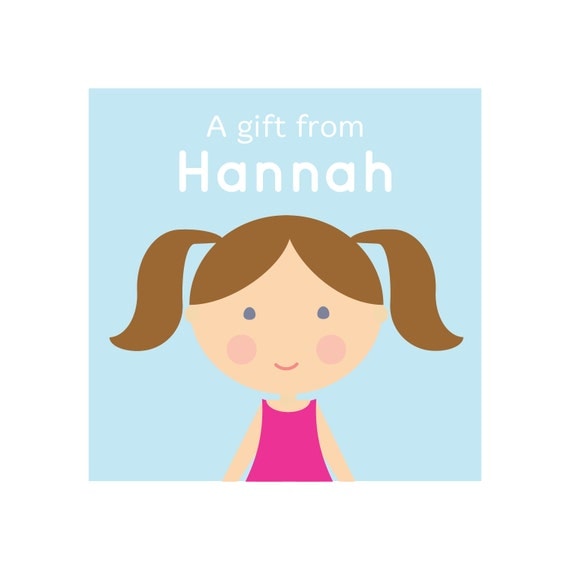 Personalized Girls Stickers or Tags - 'Mini Me' Il_570xn