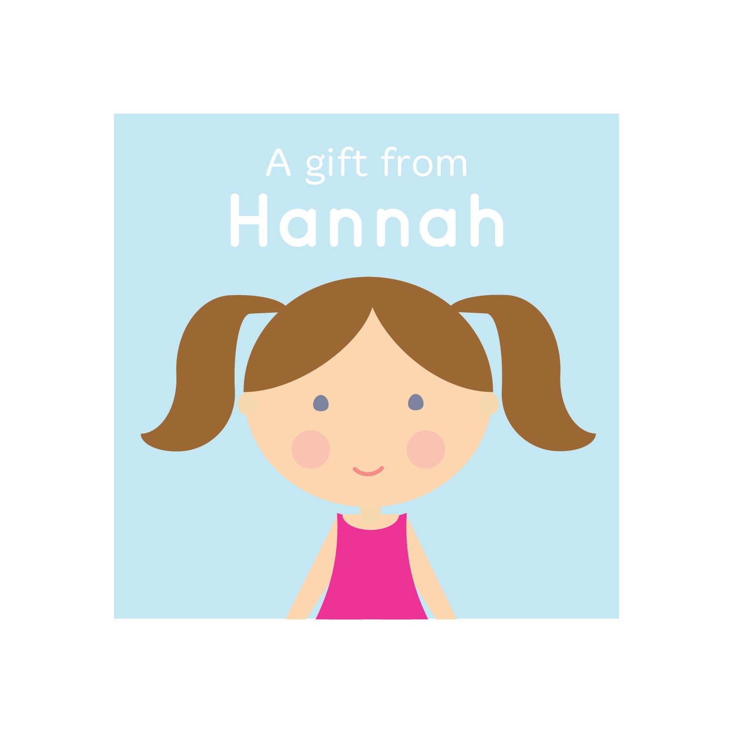 Personalized Girls Stickers or Tags - 'Mini Me'