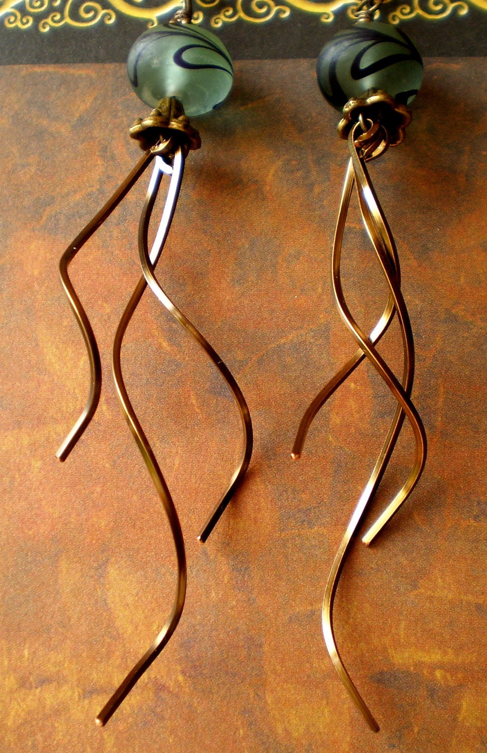 Man of War Jellyfish Glass Earrings