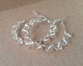 enchantment argentium hoop entwined w/ scapolite // one inch silver diameter