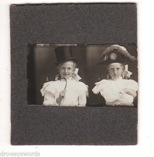 Antique Photograph of Girl Dressed in Costume as Captain Hook of Peter Pan