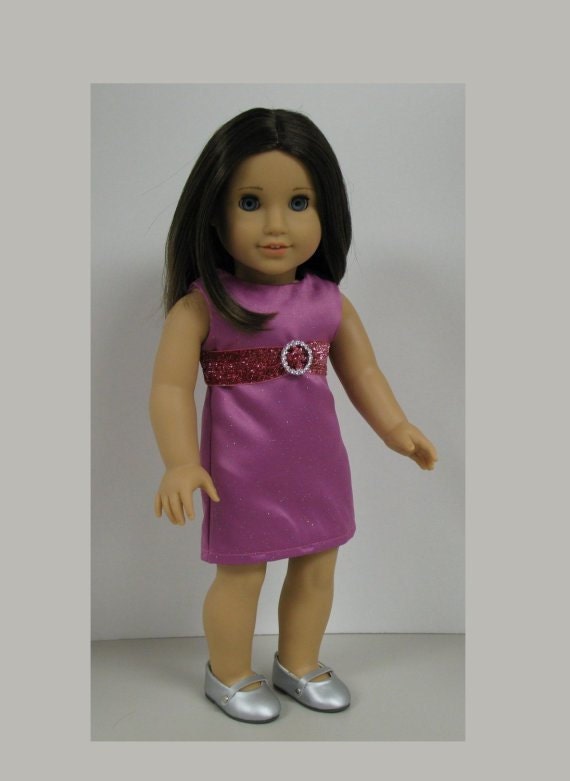 American Girl Doll Fuschia  Party Dress  by Donna Cotterman