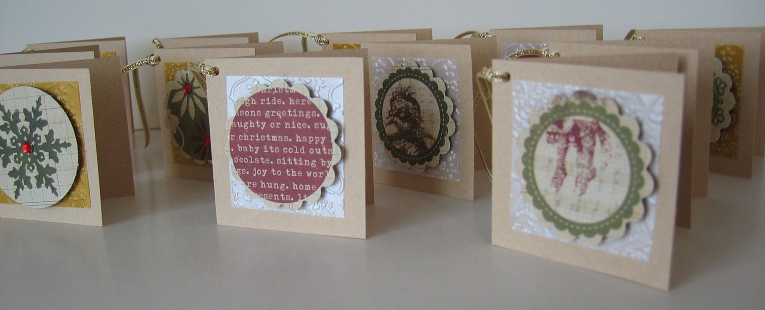 Christmas Gift Cards - Mixed Festive Christmas Designs - 12 Pack Il_570xn