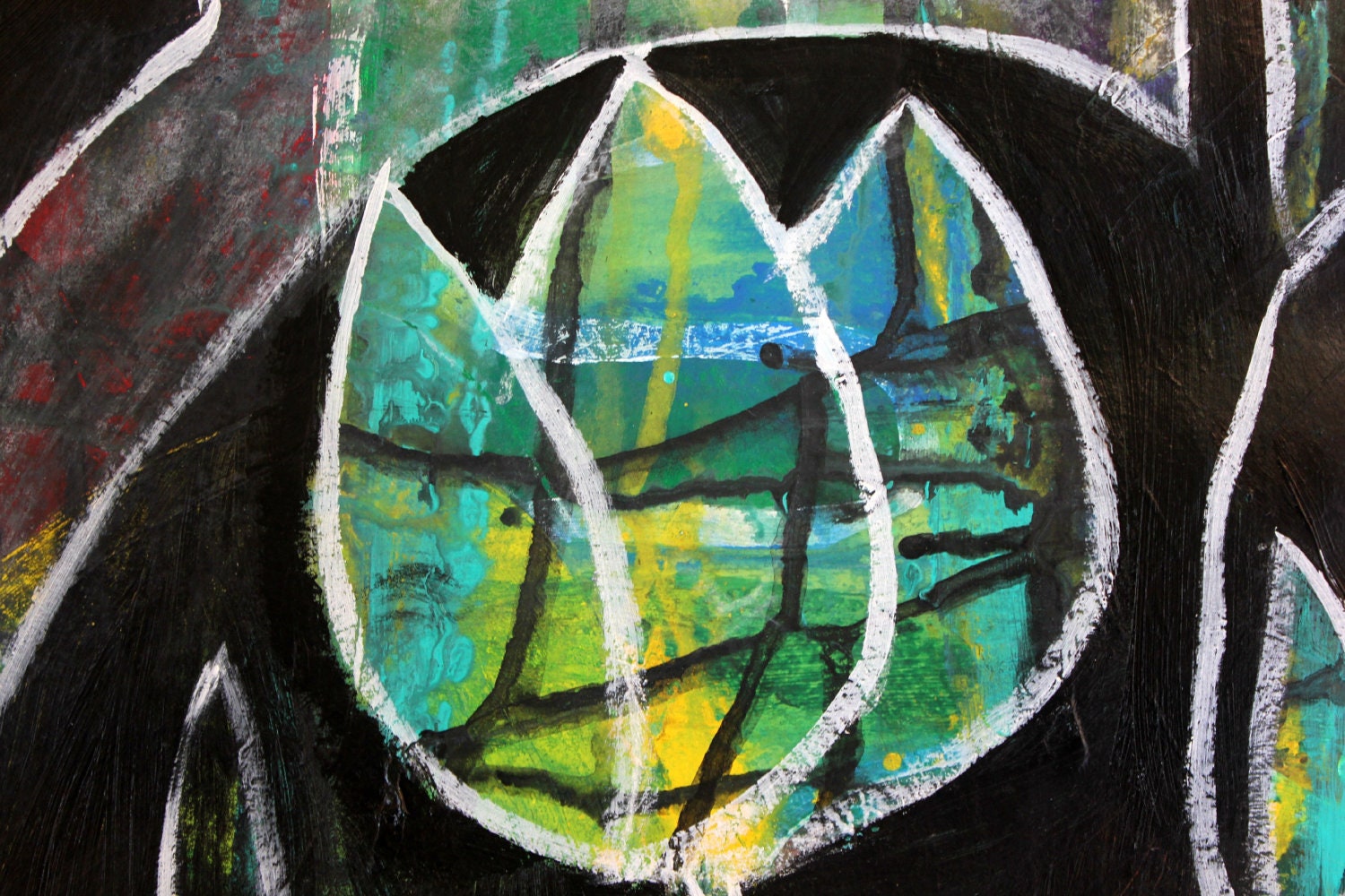 Believe in Yourself, original, Blueberry Blonde, mixed media, acrylic painting