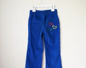Vintage Embroidered Corduroy Wranglers, Size 4T