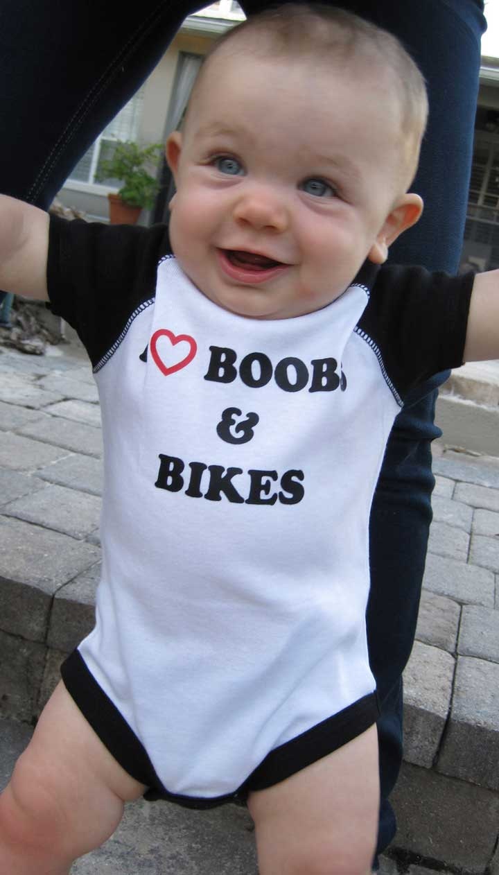 Boobs and Bikes Baby Onesie