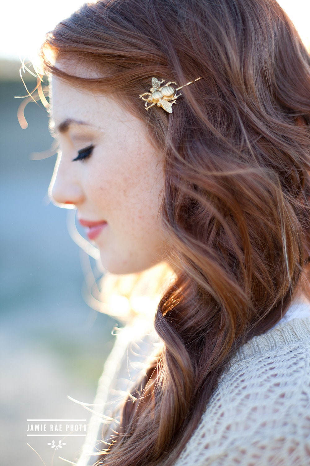 Gold Bumble Bee Bobby Pin - Made to Order