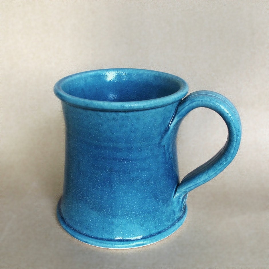 Ceramic Coffee mug, Cup, Teal, Gift for him, Robins egg Blue, Serving, Large Beer Stein 16 oz, Beer Mug, Winter Home Decor   IN STOCK