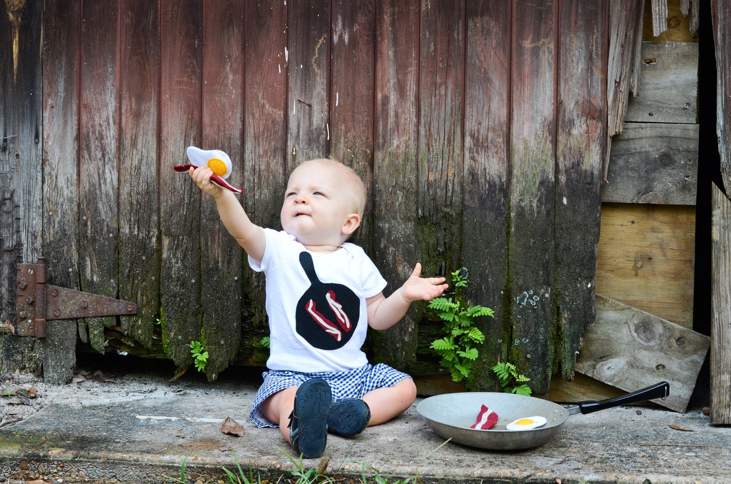 Bacon and Eggs Twin or Sibling Set - Bodysuits