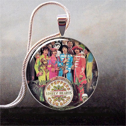 The Beatles Sgt. Pepper's pendant, Beatles jewelry resin pendant,  beatles necklace jewellery