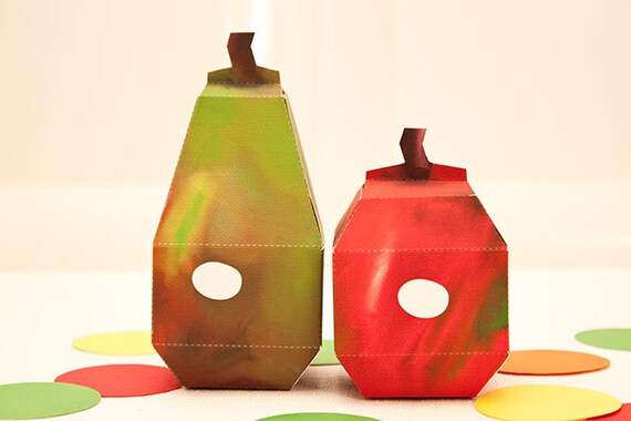 Caterpillar Fruit Favor Boxes - DIY Printable PDF Il_570xn
