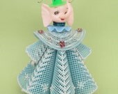 Plastic Canvas Doll with Elephant Head Reduce Reuse Recycle