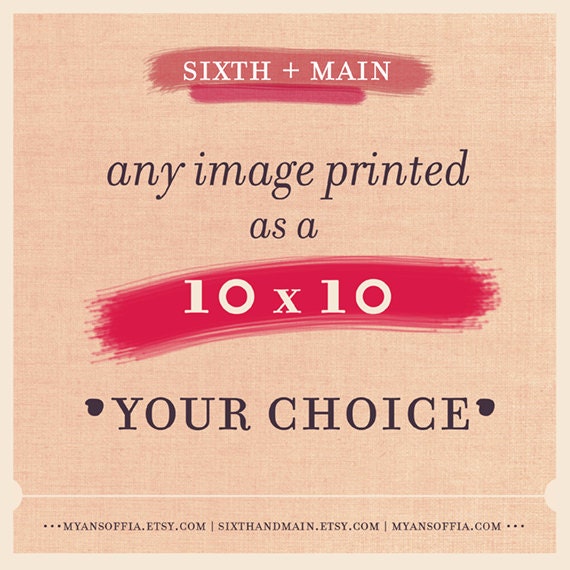 10x10 fine art photograph, custom home decor, your choice print, any image, beach, Los Angeles urban, city botanical, for her, Myan Soffia