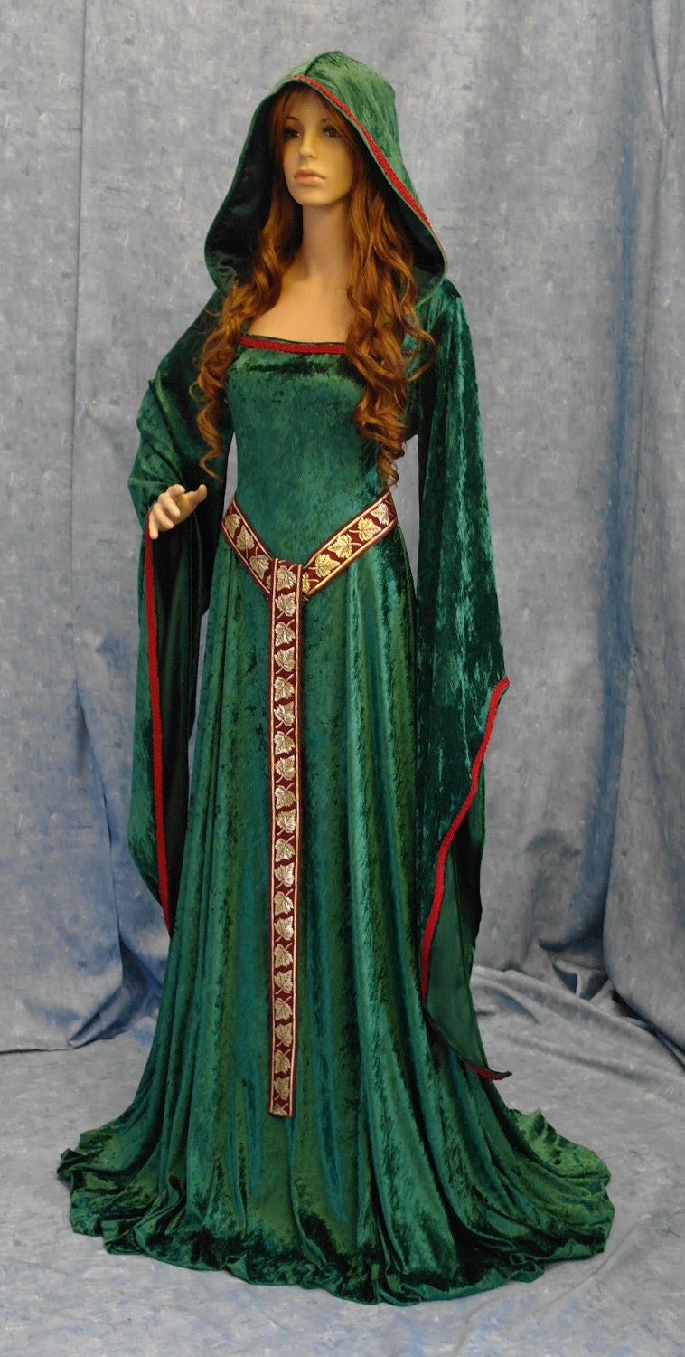 medieval renaissance ELVEN FAIRY hobbit  dress custom made