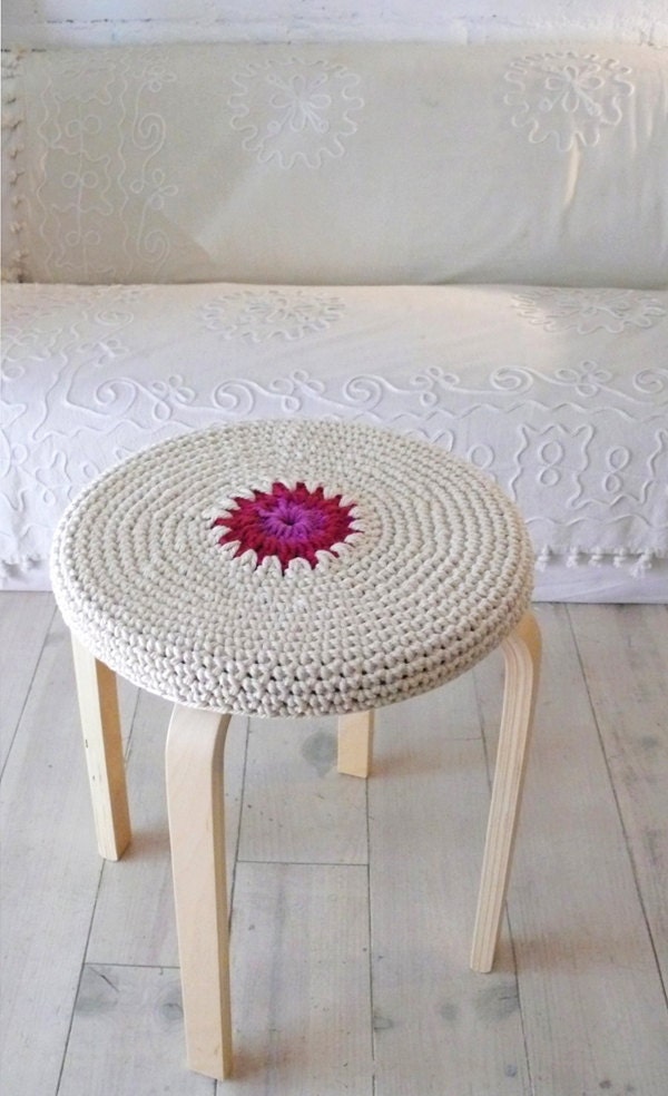 Crochet Stool Cover