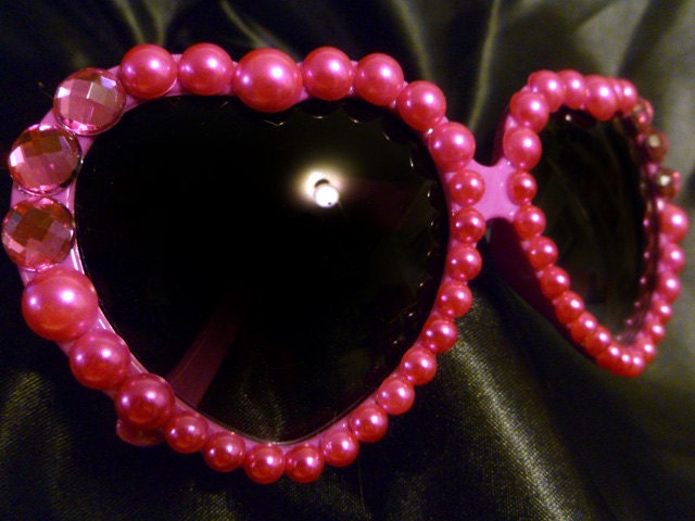 PINK Heart PEARL SUNGLASSES
