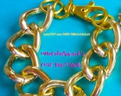 Chunky Chain Link Statement Bracelet- CHAIN REACTION Large Link Bracelet (Gold)