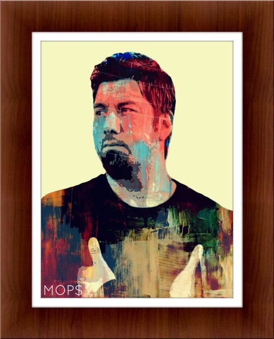 CHERRY WAVES (Chino Moreno of DEFTONES 8x10" Digital Illustration High Gloss Print by MoPS