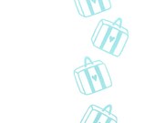 Heart Suitcase Stamp - Bon Voyage Rubber Stamp - Cling Rubber Stamp