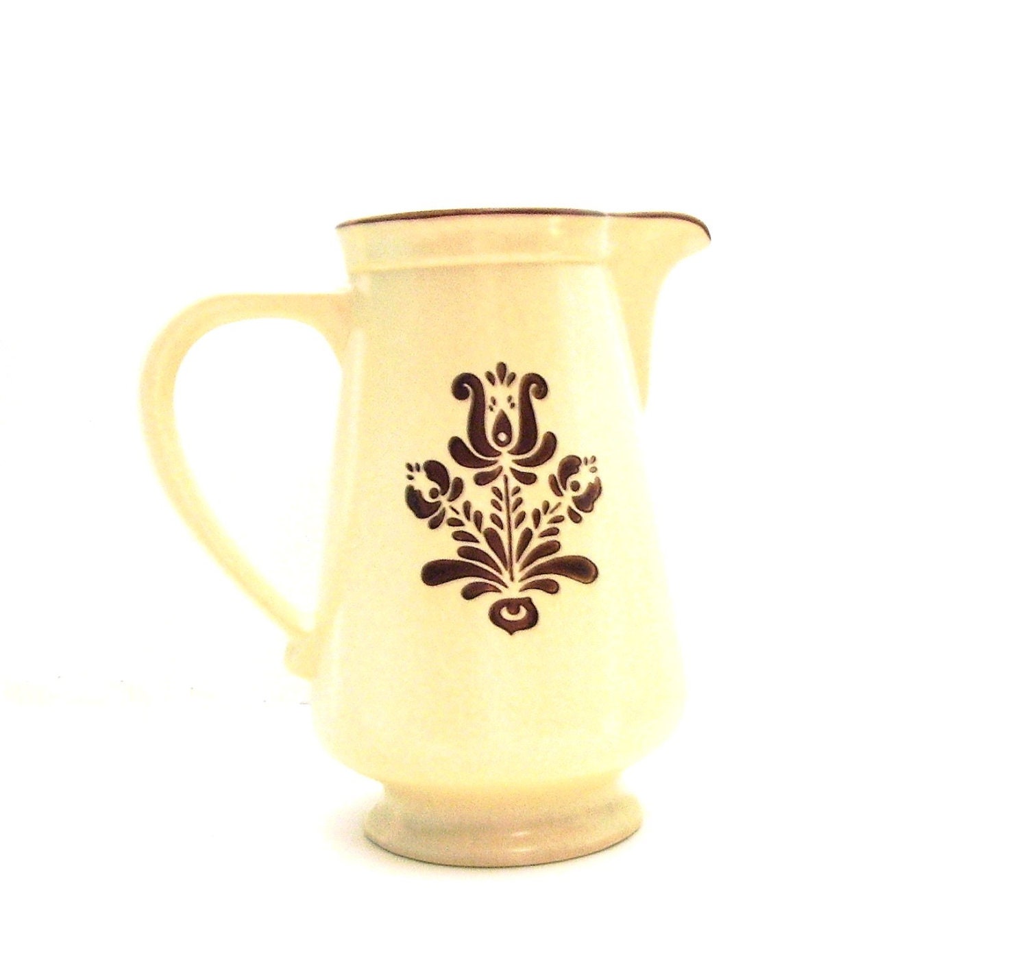 Vintage Pfaltzgraff Pitcher Village pattern Large Pottery Pitcher