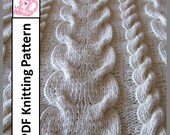 PDF KNITTING PATTERN - Super Chunky Cable throw