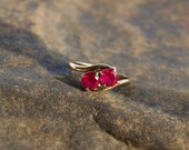 Vintage Spinel Ruby Ring 10K Gold