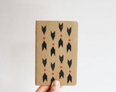 Black chevron Moleskine journal, small notebook, pocket size