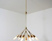 handmade brass pendant light fixture - 'Seven'