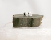 Tiny Rose Quartz Stud Earrings - Sterling Silver Whisper Pink Gemstone Rounds - Love, Heart Chakra, Healing, Mothers Day