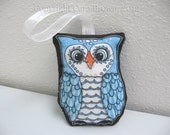 Owl fabric ornament art doll christmas tree decoration you choose color