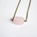 Rose Quartz Necklace, Single Rose Quartz Stone Necklace, Fertility Jewelry, Pale Pink Stone, Canadian Shop