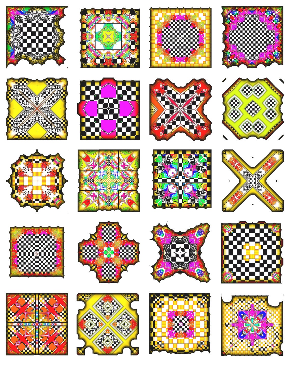 Abstract Mixed Media Original Art Digitally remastered - Beautiful Abstract Pattern Print