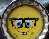 SpongeBob Square Pants In Glasses Bottlecap Pendant