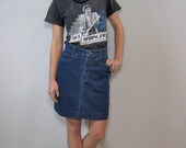 vintage 70s CALVIN KLEIN denim mini skirt, xsmall small