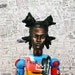 Jean-Michel Basquiat Art Doll - OOAK - Sculpture - Articulated Wooden Figure - Unusual Art - Original Pop Art - Hand painted