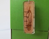 Feather Necklace, Birch Bark Jewelry