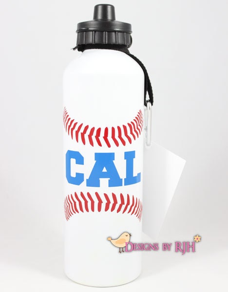 Personalized Aluminum Water Bottle with Clip - 25oz - Kids, Sports, Gifts