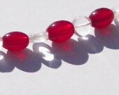 Red Jade and Crystal Quartz Bracelet